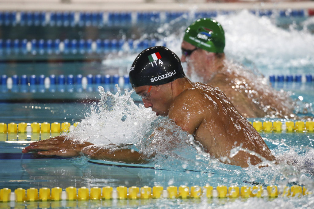  Fabio Scozzoli in action at the swimming competition during the