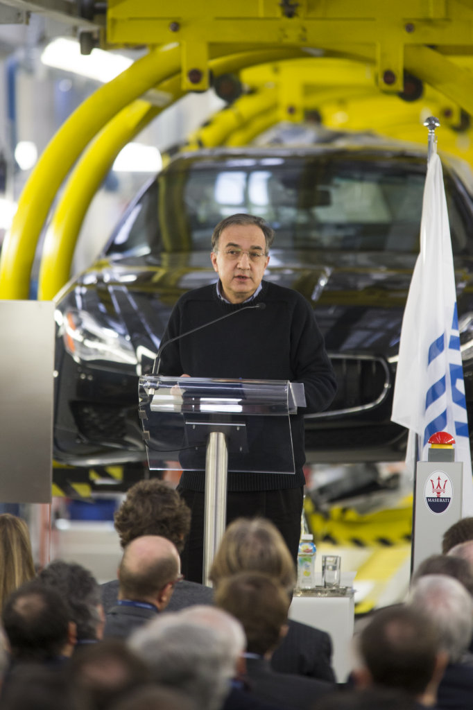 Sergio Marchionne  speaks at the ceremony of inauguration of the