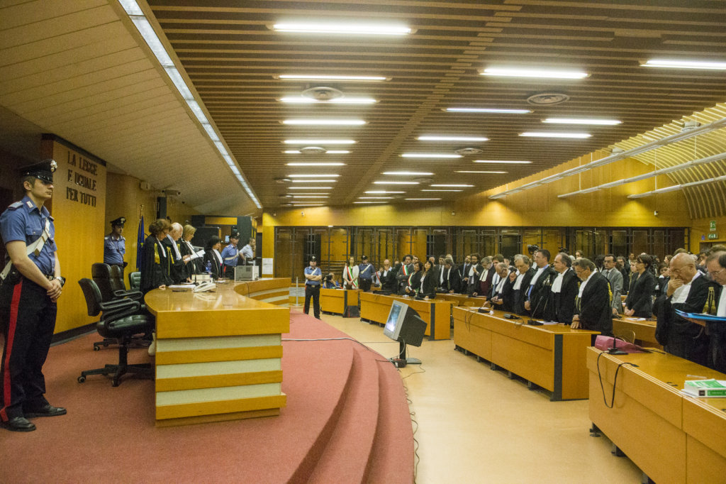 the Court of Appeal of Turin during the reading of the judgment