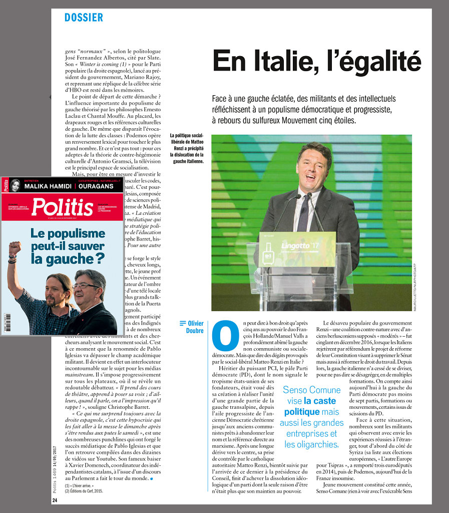 Politis nr. 1469 du 14 au 20 SEPTEMBRE 2017