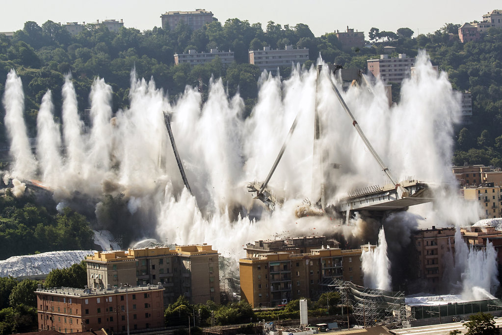 Demolition Of The Morandi Bridge